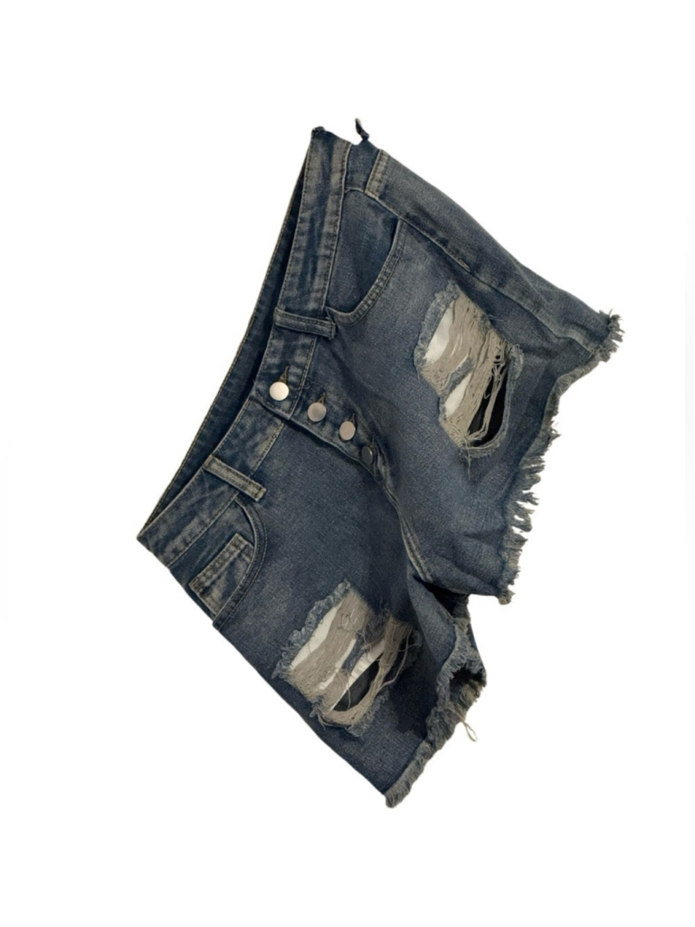 Y2K Styled by You Distressed on Purpuse Denim Shorts from Shein Size 30 - Picture 3 of 6